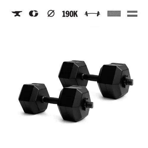 GazoFitness® Hexagon-Kurzhanteln 2 × 9,5 kg (gesamt 19 kg)