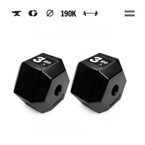 GazoFitness® Hexagon-Hantelscheiben 2 × 3 kg (gesamt 6 kg)