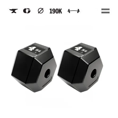 GazoFitness® Hexagon-Hantelscheiben 2 × 4 kg (gesamt 8 kg)