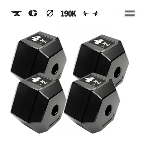 GazoFitness® Hexagon-Hantelscheiben 4 × 4 kg (gesamt 16 kg)
