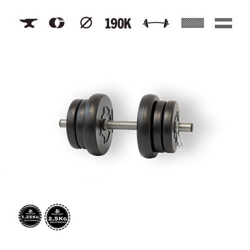 GazoFitness® Kurzhantel 10,5 kg mit Scheiben 1,25 kg und 2,5 kg