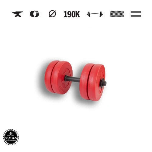 GazoFitness® Kurzhantel 11,5 kg (1 Stk.), rot