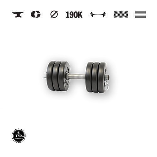GazoFitness® Kurzhantel 8 kg (1 Stk.) – Scheiben 6 × 1,25 kg