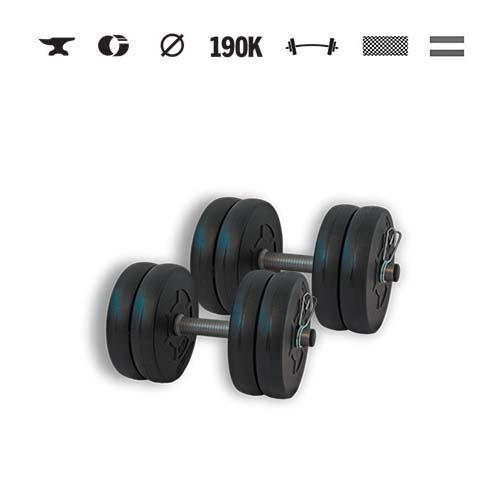 GazoFitness® Kurzhanteln 2 × 10,5 kg (gesamt 21 kg)