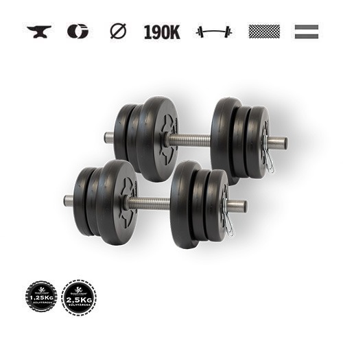 GazoFitness® Kurzhanteln 2 × 10,5 kg (gesamt 21 kg) mit Scheiben 2,5 kg und 1,25 kg