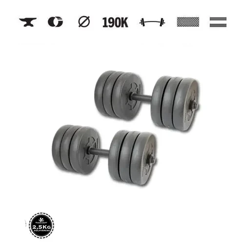 GazoFitness® Kurzhanteln 2 × 16,5 kg (gesamt 33 kg) mit Gewindestangen – Top-Aktion