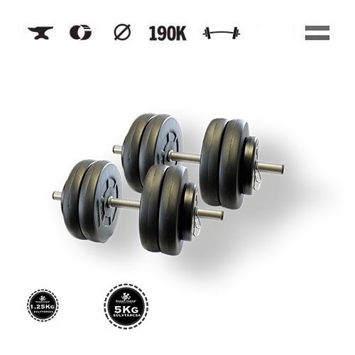 GazoFitness® Kurzhanteln 2 × 23 kg (gesamt 46 kg)