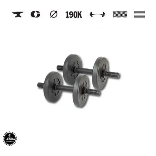 GazoFitness® Kurzhanteln 2 × 4 kg (gesamt 8 kg) mit Gewindestangen