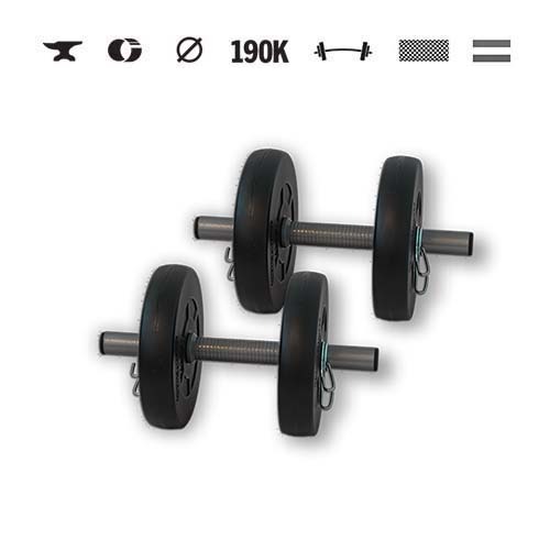 GazoFitness® Kurzhanteln 2 × 5,5 kg (gesamt 11 kg) – Scheiben 4 × 2,5 kg