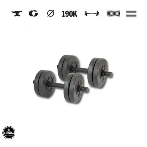 GazoFitness® Kurzhanteln 2 × 6 kg (gesamt 12 kg) mit Gewindestangen