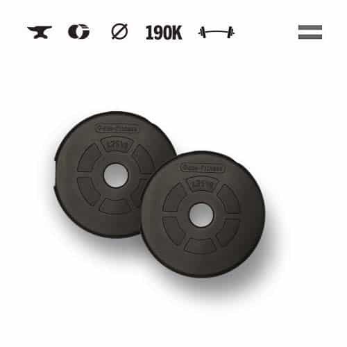 GazoFitness® Hantelscheiben 2 × 1,25 kg (gesamt 2,5 kg)