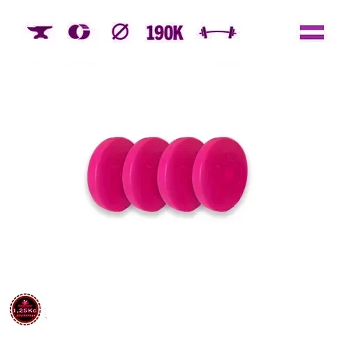 GazoFitness® Hantelscheiben 4 × 1,25 kg (gesamt 5 kg), rosa