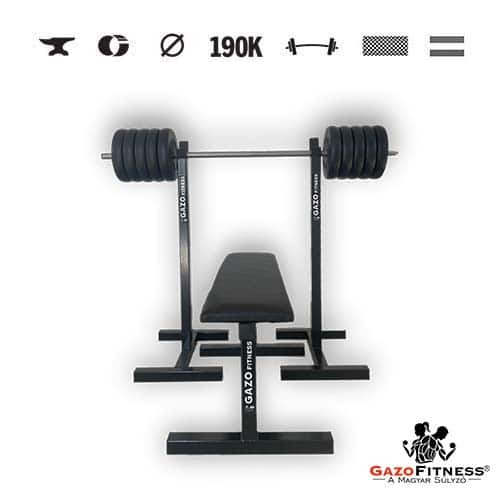 GazoFitness® Mobiler Hantelständer + Hantelbank + Langhantel (gesamt 55 kg)