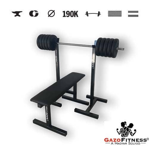 GazoFitness® Mobiler Hantelständer + Hantelbank + verstellbare Langhantel 105 kg – Bild 2