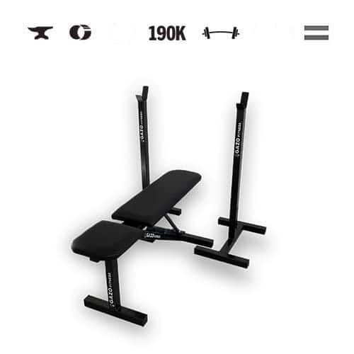 GazoFitness® Mobiler Langhantelständer + verstellbare Hantelbank