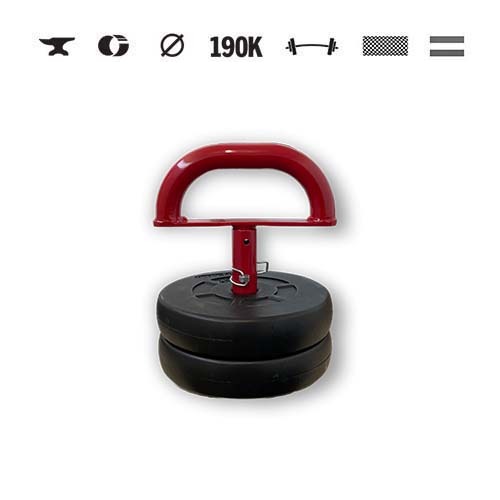 GazoFitness® Verstellbare Kettlebell 11,5 kg – limitierte rote Edition