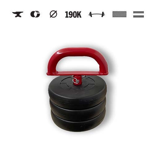 GazoFitness® Verstellbare Kettlebell 9 kg – limitierte rote Edition