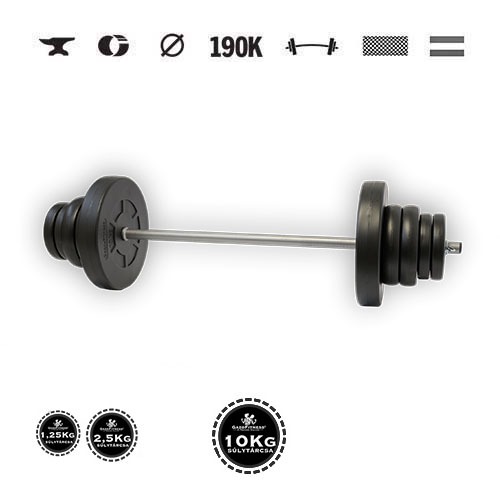 GazoFitness® Langhantel 39,5 kg mit Stange 150 cm