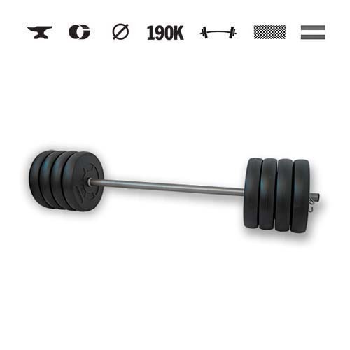 GazoFitness® Langhantel 45 kg mit Stange 150 cm