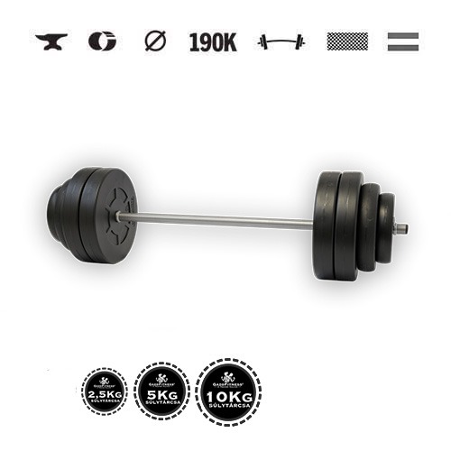 GazoFitness® Langhantel 57 kg mit Stange 150 cm