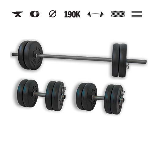GazoFitness® Hantelset Hardcore 45 kg