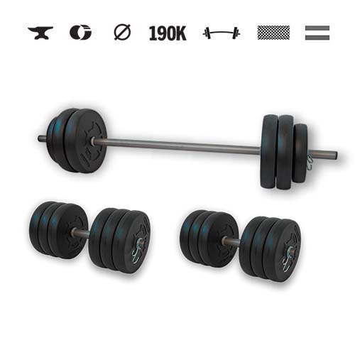 GazoFitness® Hantelset Hardcore 58 kg