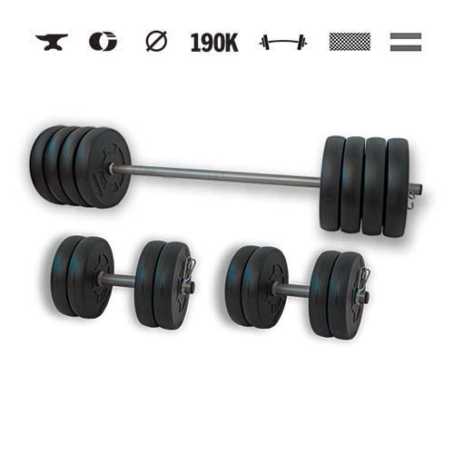 GazoFitness® Hantelset Hardcore 65 kg