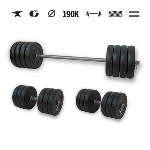 GazoFitness® Hantelset Hardcore 74 kg