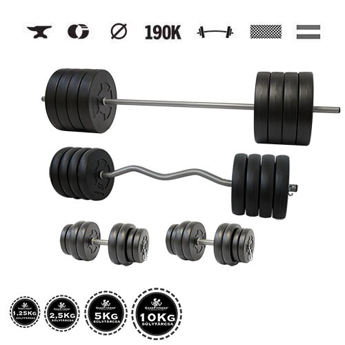 GazoFitness® Hantelset Hardcore Big Super 160 kg