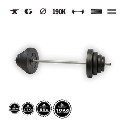 GazoFitness® Langhantel 41 kg mit Stange 150 cm