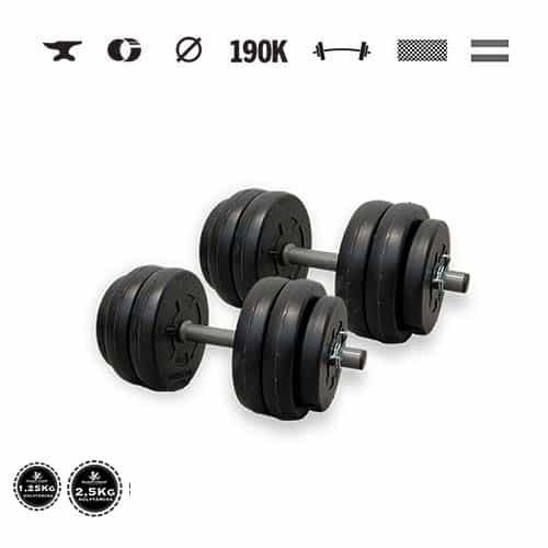 GazoFitness® Hantelset Hardcore 67,5 kg + Geschenk: SZ-Stange 120 cm – Bild 3