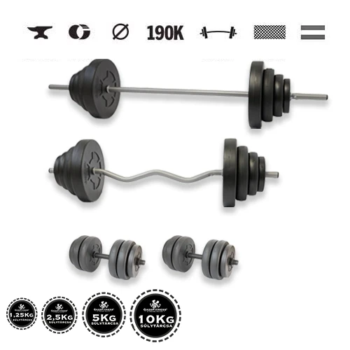 GazoFitness® Hantelset Hardcore Super 108 kg mit Gewindestangen