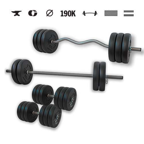 GazoFitness® Hantelset Hardcore Super 87 kg