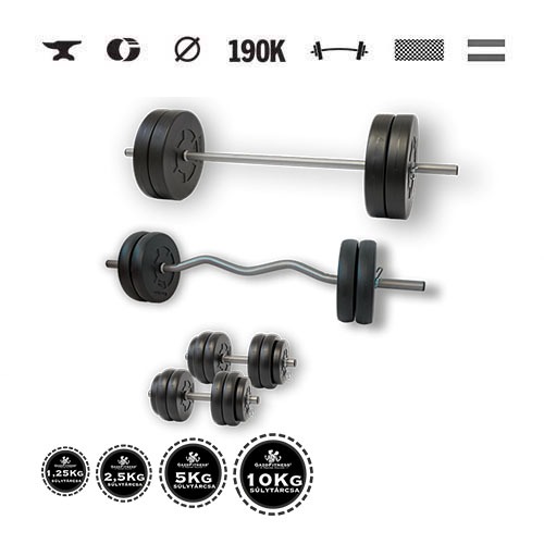 GazoFitness® Hantelset Hardcore Super 91 kg
