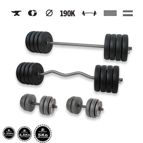 GazoFitness® Hantelset Super 112 kg mit Gewindestangen