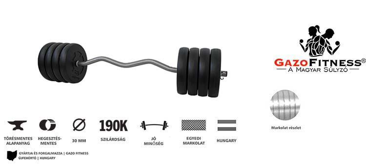 GazoFitness® Hantelset Super 112 kg mit Gewindestangen – Bild 5