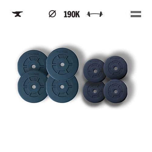 GazoFitness® Hantelscheiben-Set 30 kg – 4 × 5 kg + 4 × 2,5 kg